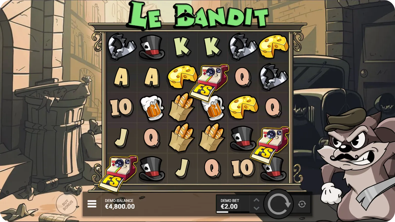 Kombinert bonusfunksjon i Le Bandit